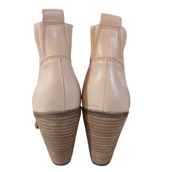 LUCKY BRAND Nesly Western Style Booties Women's Tan Leather Ankle Boots Size 10 - Picture 6 of 11